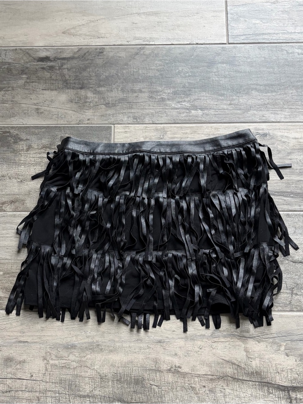 Black Fringe Mini Skirt - Women's Stylish Party Skirt